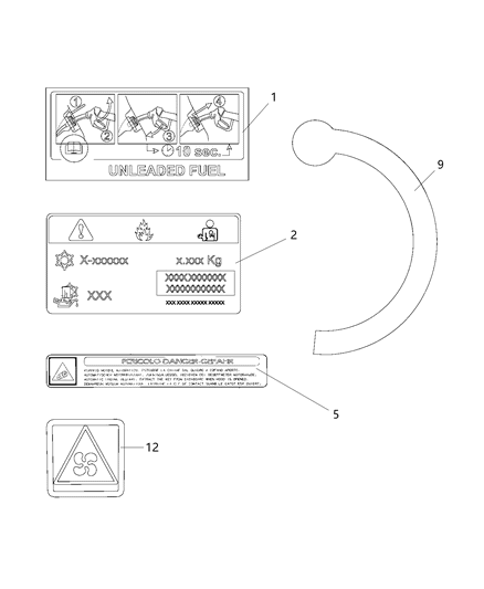 2015 Jeep Renegade Label-Vehicle Emission Control In Diagram for 68256557AA