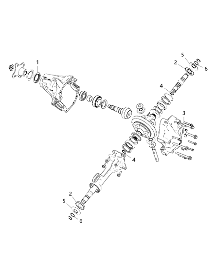 2021 Ram 1500 Differential Assembly, Front Diagram 2