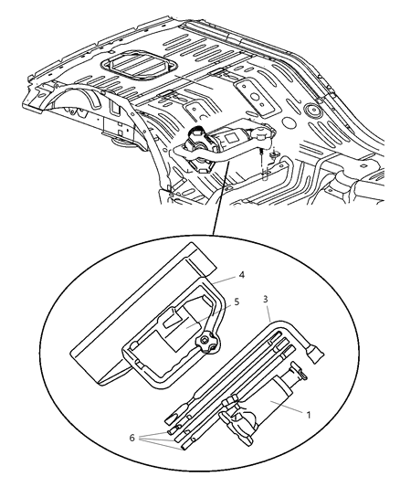 2003 Jeep Liberty Jack & Hardware Diagram