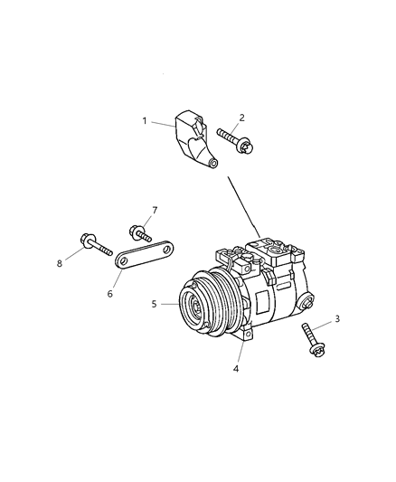 2003 Dodge Sprinter 2500 Compressor & Mounting Diagram