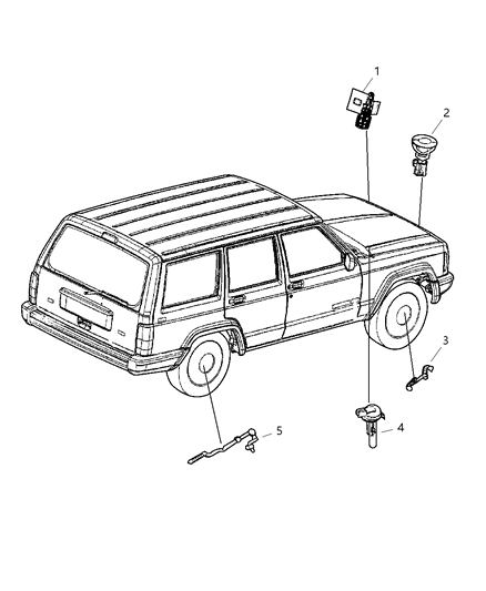 2000 Jeep Cherokee Sensors Body Diagram