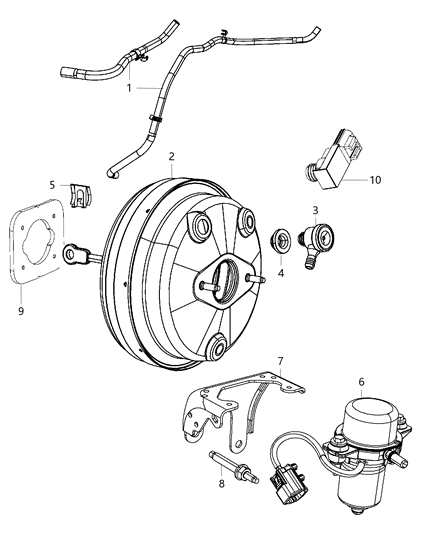 2015 Dodge Journey Booster & Pump, Vacuum Power Brake Diagram