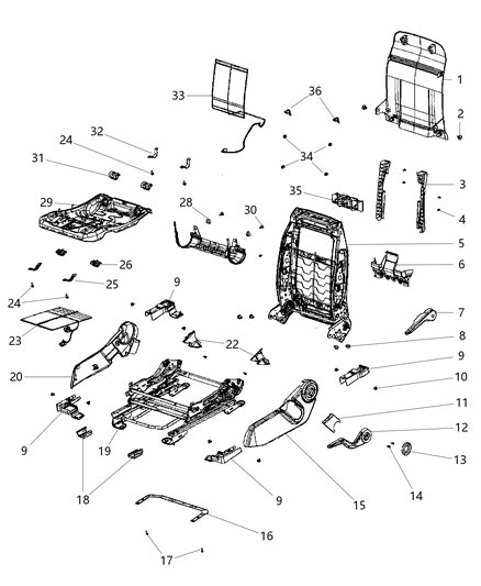 2010 Dodge Caliber Shield-Driver INBOARD Diagram for 1RX33BD3AA