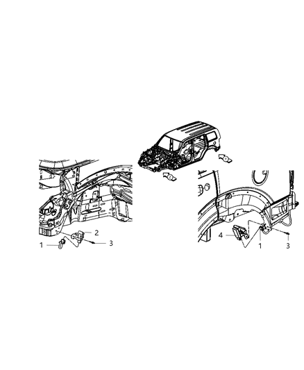 2007 Dodge Nitro Trigger-Low Tire Pressure Warning Diagram for 56043332AC