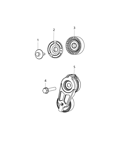 2017 Ram 2500 Pulley & Related Parts Diagram 1