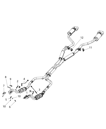 2016 Dodge Charger Oxygen Sensors & Exhaust Actuators Diagram