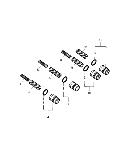 2001 Chrysler Sebring Seal-UNDREDRIVE Piston Diagram for MD758143