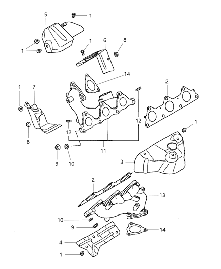 2000 Dodge Avenger Manifold, Exhaust With Fcc Diagram