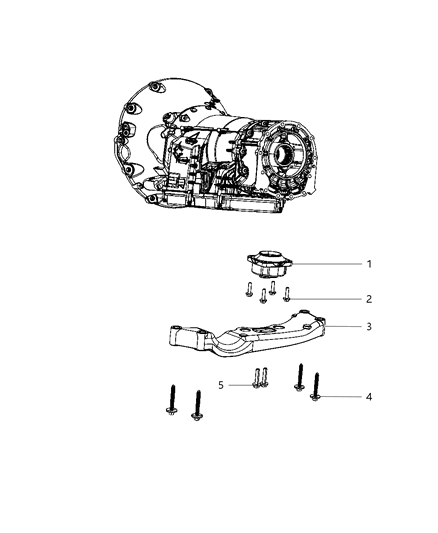 2009 Chrysler 300 Transmission Support Diagram 1