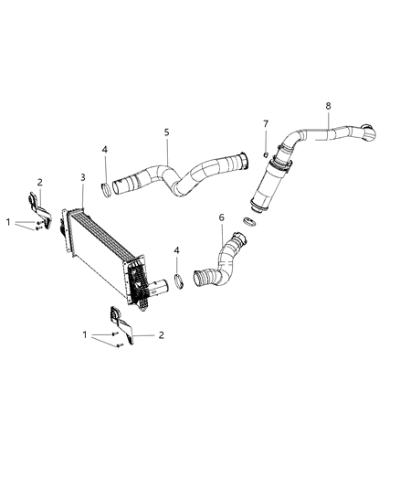 2017 Ram 1500 Duct-Charge Air Cooler Diagram for 52014950AE