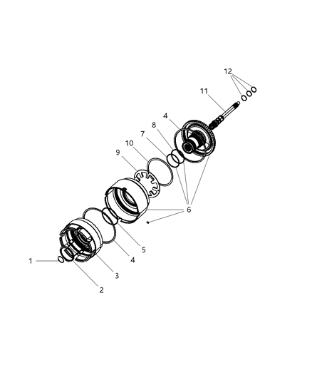 2008 Dodge Avenger Input Clutch Assembly Diagram 7