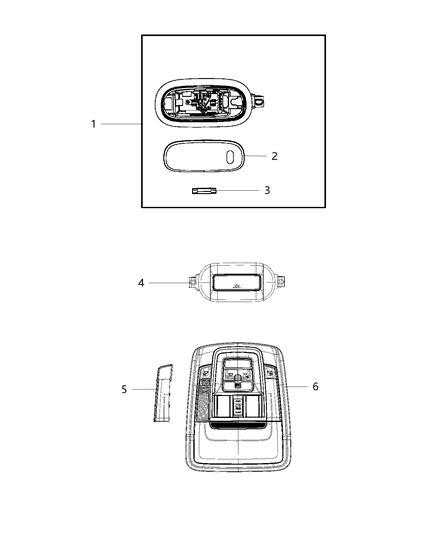 2019 Ram 2500 Lamps, Interior Diagram 3