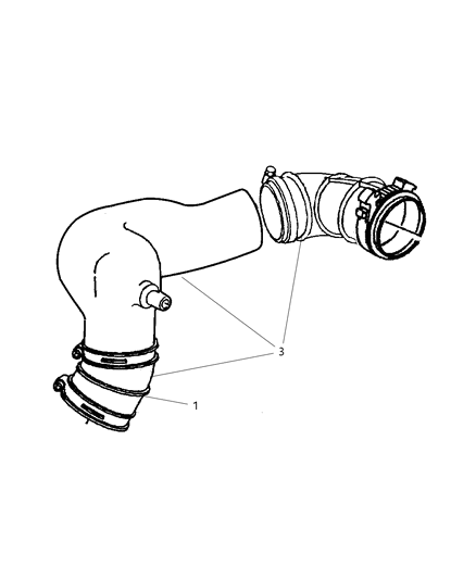 2001 Chrysler Prowler Bracket-Clean Air Duct Diagram for 4865135AA