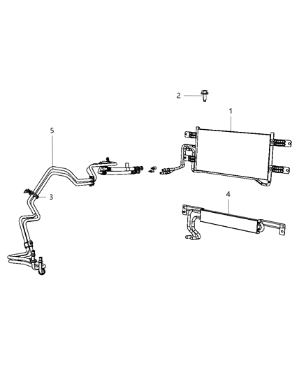 2009 Dodge Ram 4500 Transmission Oil Cooler & Lines Diagram