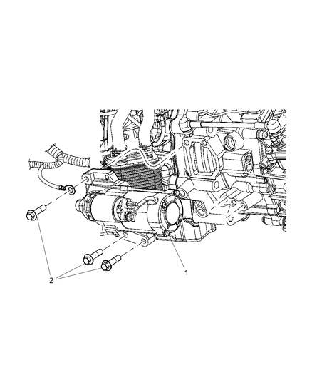 2010 Dodge Journey Starter & Related Parts Diagram 2