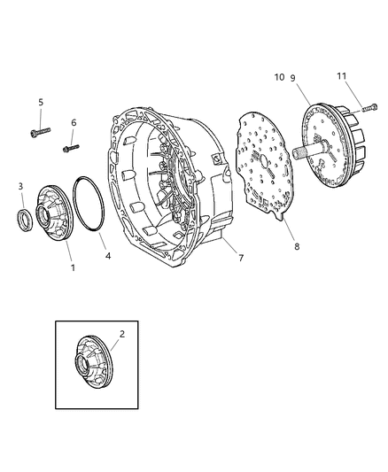 2006 Jeep Grand Cherokee Housing-Transmission Oil Pump Diagram for 52107892AA