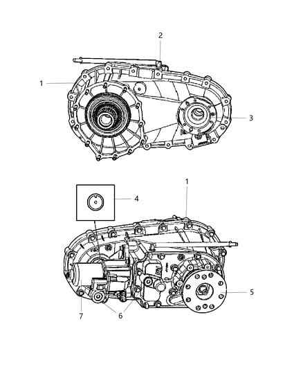 2007 Jeep Commander Transfer Case Diagram for R2105703AB