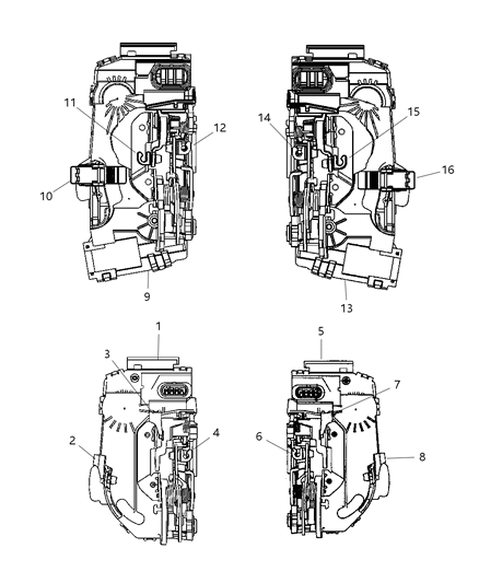 2007 Dodge Caliber Latch & Clips Diagram 2