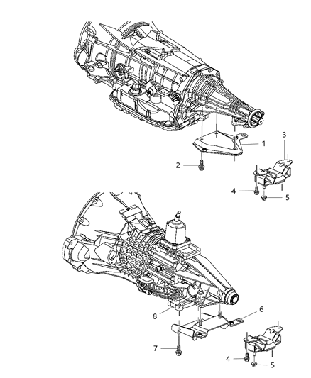 2004 Dodge Ram 1500 Engine Mounting Rear Diagram 2