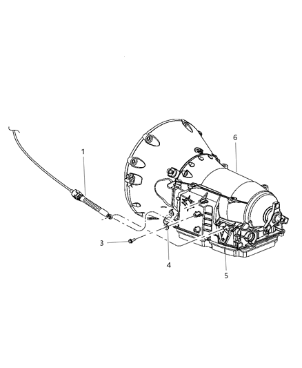 2006 Chrysler 300 Shift Cable Mounting Diagram 2