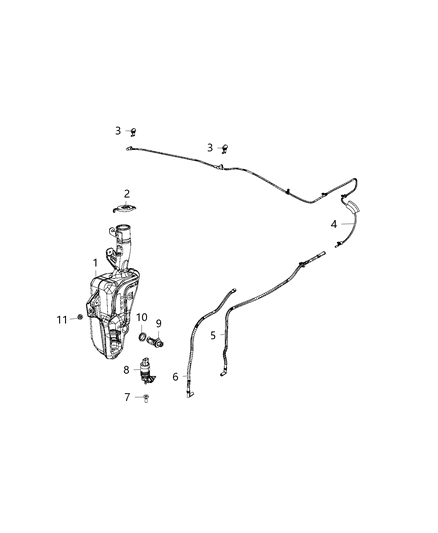 2021 Jeep Compass Reservoir-Windshield Washer Diagram for 55112669AA