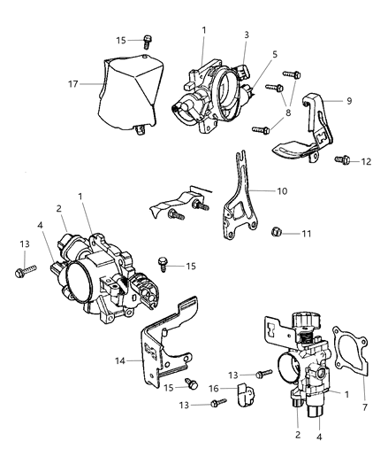 2002 Dodge Stratus Motor-Air Idle Speed Diagram for 4591611AA