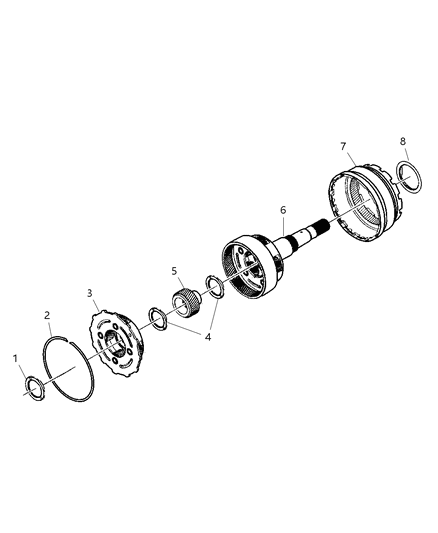 2000 Dodge Durango Input / Reverse Planetary Diagram