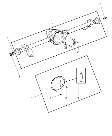 1997 Jeep Wrangler Housing - Rear Axle Diagram 1