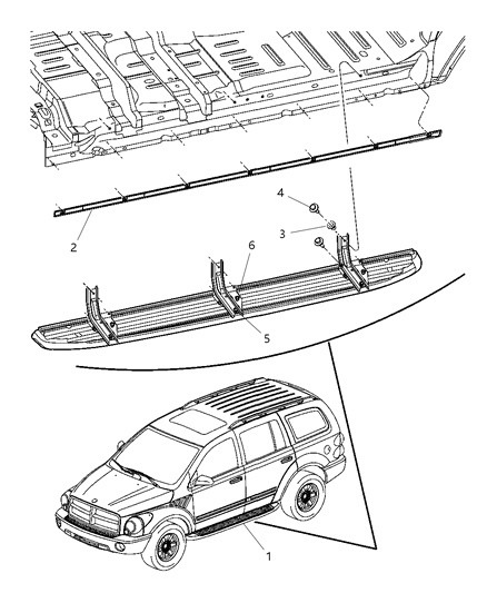 2004 Dodge Durango Board-Board Diagram for 5HN32AJCAC