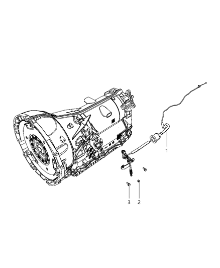 2013 Dodge Charger Gearshift Lever , Cable And Bracket Diagram 2