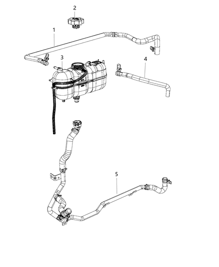 2020 Jeep Cherokee Coolant Recovery Bottle Diagram 1