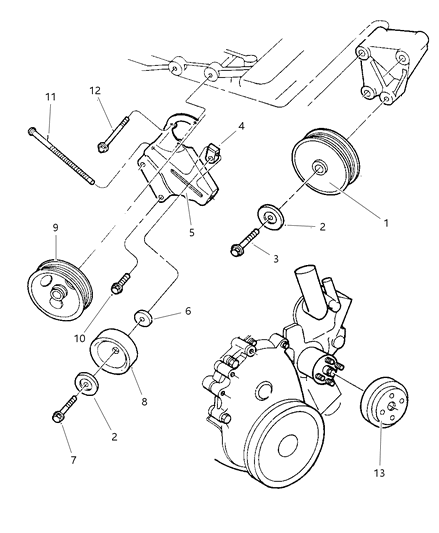 2001 Jeep Wrangler Drive Pulleys Diagram