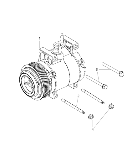 2018 Jeep Grand Cherokee A/C Compressor Mounting Diagram 3