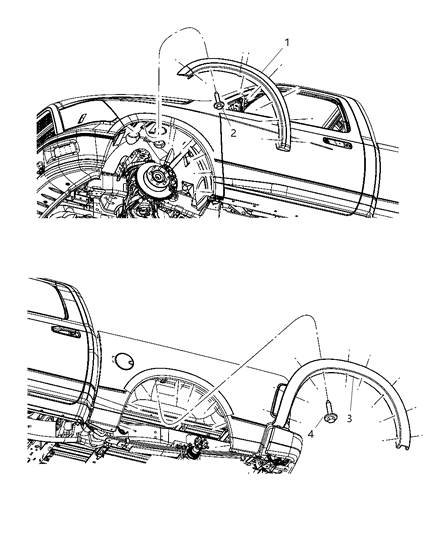 2013 Ram 2500 Molding Wheel Opening Diagram