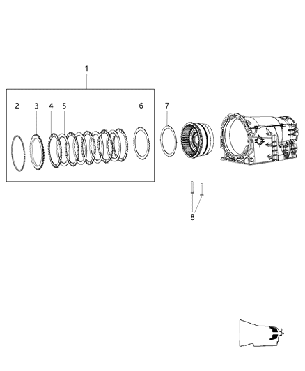 2016 Jeep Wrangler B2 Clutch Assembly Diagram 1