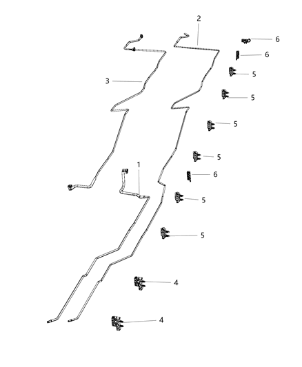 2020 Ram 3500 Fuel Lines/Tubes, Rear Diagram 7