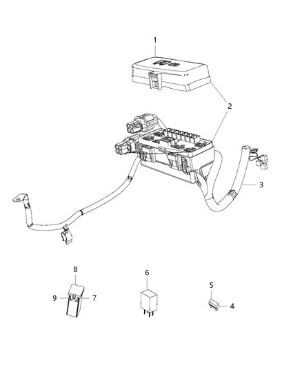 2018 Ram 3500 Auxiliary & Integral PDC Diagram