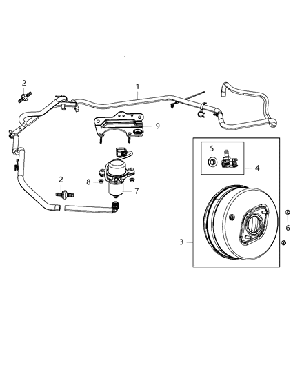 2013 Jeep Grand Cherokee Hose-Brake Booster Vacuum Diagram for 5181750AB