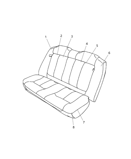 2004 Dodge Neon Seat Back-Rear Diagram for YH801DVAA