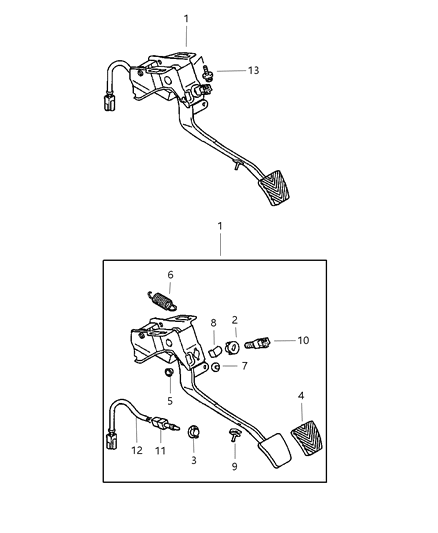 2003 Chrysler Sebring Clutch Pedal Diagram