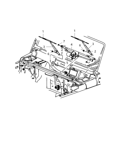 2014 Jeep Wrangler Front Wiper System Diagram