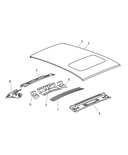 2008 Dodge Caliber Roof Panel Diagram