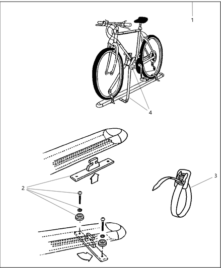 2003 Jeep Grand Cherokee Bike Carrier - Roof Diagram 2