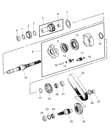 2005 Dodge Durango Carrier-Transfer Case Diagram for 5103265AC