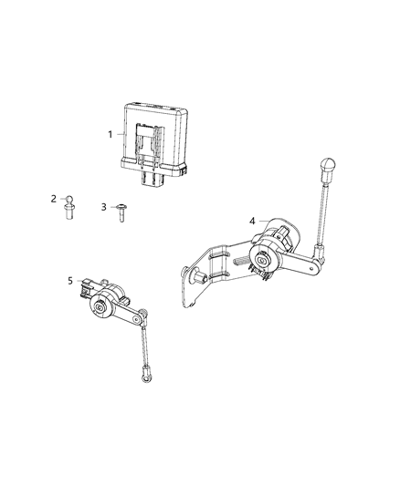 2017 Chrysler 300 Sensors, Headlamp Leveling Diagram