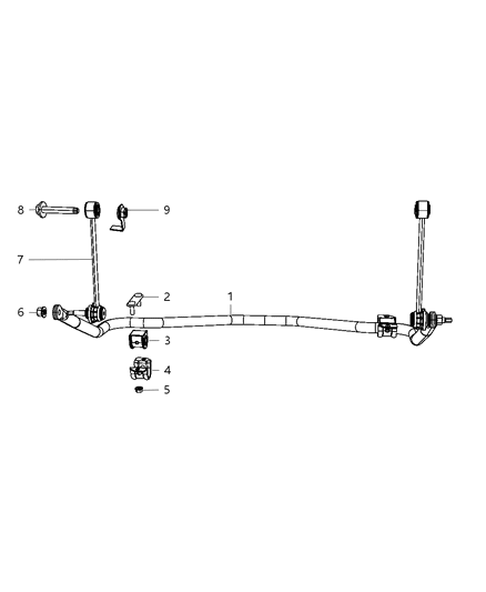 2010 Dodge Ram 3500 Stabilizer Bar - Rear Diagram