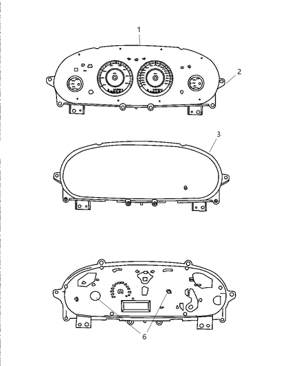 2002 Dodge Stratus Cluster - Instrument Panel Diagram