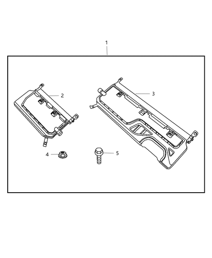 2008 Dodge Ram 2500 Storage & Tray Kits Diagram