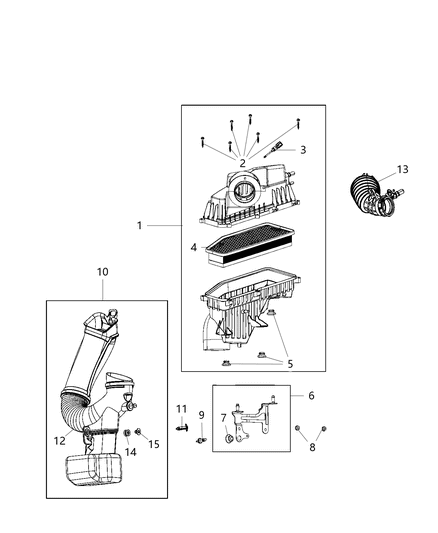 2019 Jeep Cherokee Air Cleaner Diagram 1