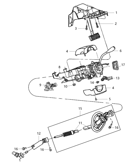 2017 Ram 3500 Column-Steering Diagram for 68262520AC